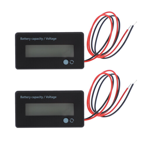 4Pcs Vehicle Battery Tester LCD Battery Capacity Gauge Easy Operation