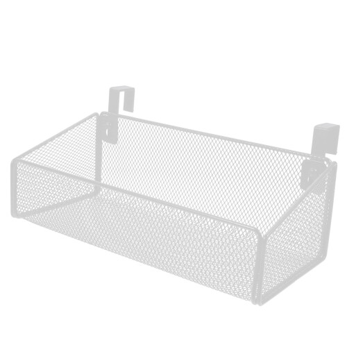 2Pcs Hanging Metal Storage Basket White Bedside Dorm Organizer 1
