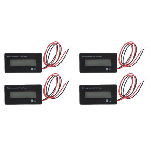 4Pcs Vehicle Battery Tester LCD Battery Capacity Gauge Easy Operation 1