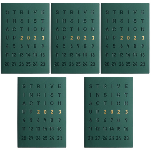 5Pcs Academic Planner Efficient Calendar Green Practical for Study 2