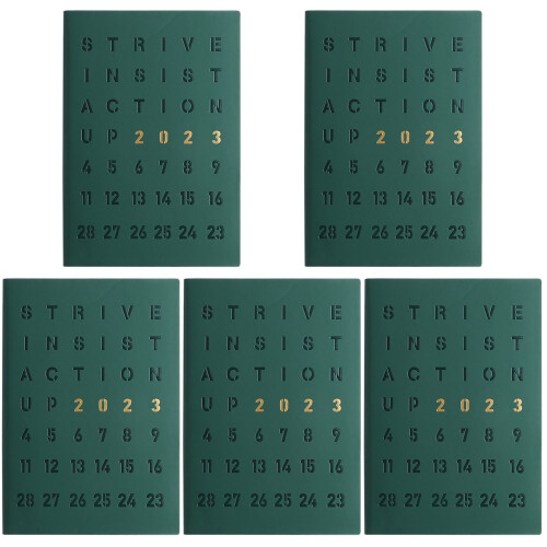 5Pcs Academic Planner Efficient Calendar Green Practical for Study 1