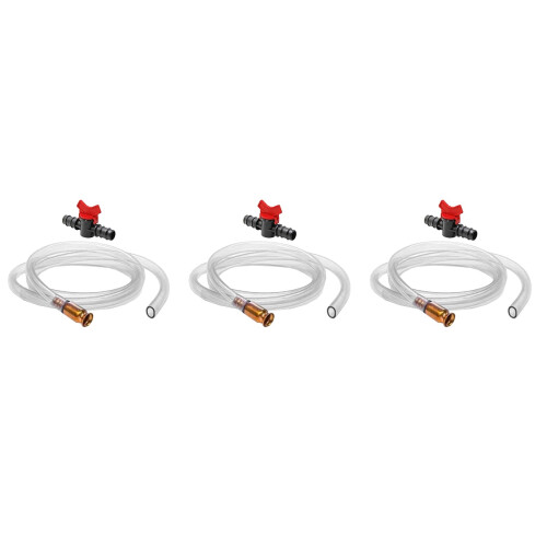 3Sets Metal Plastic Siphon Pump Hose for Gasoline Multi Color Durable 2
