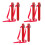 6Pcs Durable Red Iron Fire Extinguisher Mount Brackets Wall Hook Set 5
