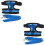 2Pcs Blue Nylon Chicken Walking Belt with Comfortable Mesh Harness 8