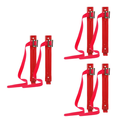 6Pcs Durable Red Iron Fire Extinguisher Mount Brackets Wall Hook Set 2