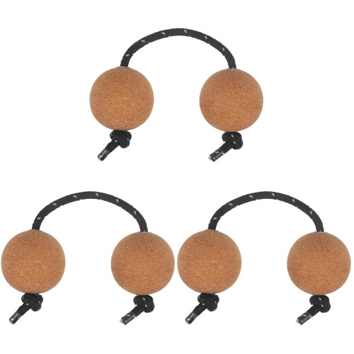 3Pcs Handmade Beige Cork Musical Egg Shakers for Rhythm 1