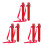 6Pcs Durable Red Iron Fire Extinguisher Mount Brackets Wall Hook Set 7