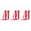6Pcs Durable Red Iron Fire Extinguisher Mount Brackets Wall Hook Set 8