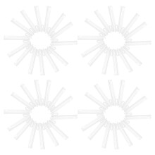 120Pcs White Plastic Adjustable Curtain Hooks for Pleated Drapes Clips