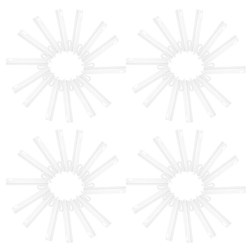 120Pcs White Plastic Adjustable Curtain Hooks for Pleated Drapes Clips