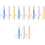 12Pcs Assorted Color Push-Pull Slide Whistle Kids Music Plaything 3