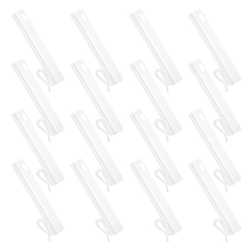 120Pcs White Plastic Adjustable Curtain Hooks for Pleated Drapes Clips 1