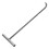 2Pcs Steel Manhole Lid Lifting Hook with Long Handle Black 2
