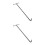 2Pcs Steel Manhole Lid Lifting Hook with Long Handle Black 6