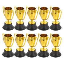 20Pcs Plastic Mini Trophies Golden for Team Prizes and Kids Awards
