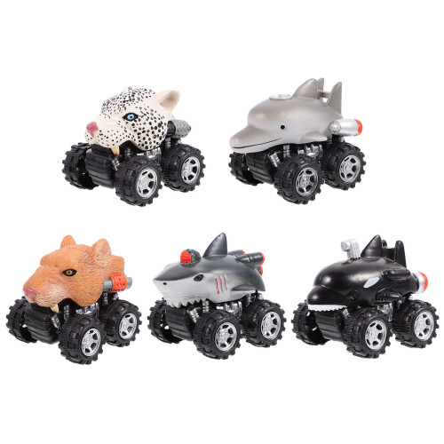 15Pcs Educational Pull-Back Car Toys Strong Rubber Material for Kids
