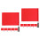 12Pcs Red Handheld Signal Flags Racing Referee Flags with Steel Handle 6