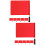 12Pcs Red Handheld Signal Flags Racing Referee Flags with Steel Handle 9