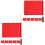 12Pcs Red Handheld Signal Flags Racing Referee Flags with Steel Handle 5