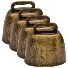 16Pcs Golden Iron Cow Bells Craft Bells Noise Makers for Pets