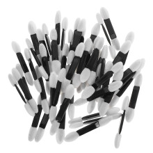 250Pcs Makeup Eye Blending Brushes with Dual Sponge Tips White Color