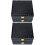 4Pcs Durable Black Iron PU Compact Cigar Box Flip-Cover Cigar Holder 7