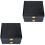 4Pcs Durable Black Iron PU Compact Cigar Box Flip-Cover Cigar Holder 5