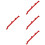 4Pcs Red Motorcycle Handlebar Reinforcement 8