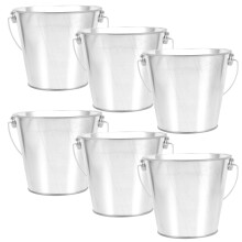 12Pcs Silver Candy and Snack Buckets Food Storage Containers