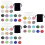 3Sets Diamond-Encrusted Wine Glass Charm Set Assorted Colors Reusable 7
