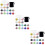 3Sets Diamond-Encrusted Wine Glass Charm Set Assorted Colors Reusable 9