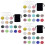 3Sets Diamond-Encrusted Wine Glass Charm Set Assorted Colors Reusable 6