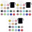 3Sets Diamond-Encrusted Wine Glass Charm Set Assorted Colors Reusable 3
