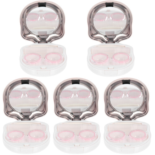 5Sets -Lens Holder Small Lightweight Durable Travel Box 1