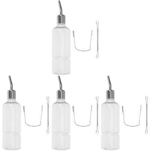 4Pcs Eco-Friendly Plastic Hanging Water Bottles Automatic Feeders 2