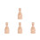 4Pcs Khaki Solid Wood Finials Roman Bridge Design for Home Decor 4