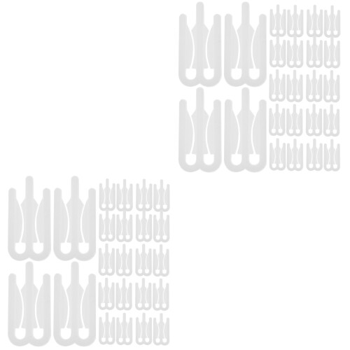 400Pcs Compact Plastic Shirt Packing Clips Clothes Shaping Tool White 2