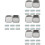 24Pcs Small Iron Rectangular Storage Boxes Silver Metal Organizer 6