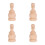 4Pcs Khaki Solid Wood Finials Roman Bridge Design for Home Decor 9