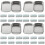 24Pcs Small Iron Rectangular Storage Boxes Silver Metal Organizer 5