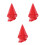 3Pcs Red Wedding Veil Lightweight Fine Mesh for Bride Accessories 6