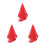 3Pcs Red Wedding Veil Lightweight Fine Mesh for Bride Accessories 9