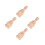 4Pcs Khaki Solid Wood Finials Roman Bridge Design for Home Decor 10