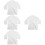 4Pcs Reusable White Kids Coats Breathable Outfit 8