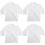 4Pcs Reusable White Kids Coats Breathable Outfit 6