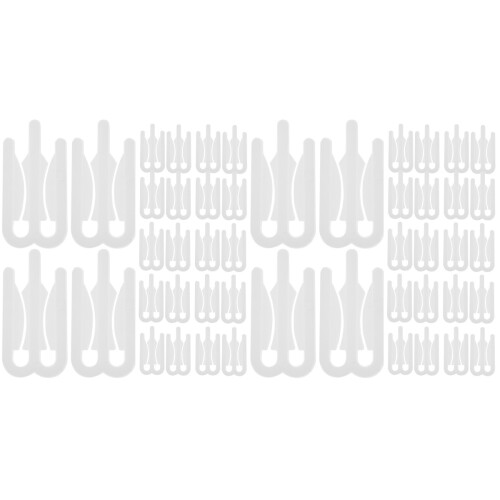 400Pcs Compact Plastic Shirt Packing Clips Clothes Shaping Tool White 1