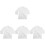 4Pcs Reusable White Kids Coats Breathable Outfit 4