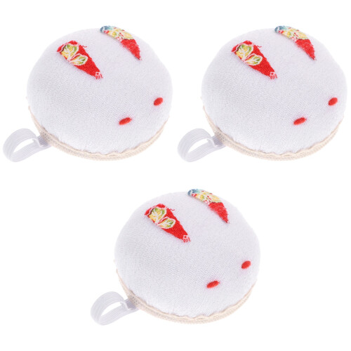 3Pcs Small White Wrist Pin Cushions Reusable Sewing Supply 2