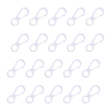 250Pcs Practical White Plastic Mask Hanging Buckles Easy Open Hooks