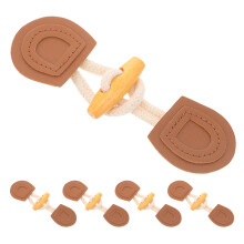 20Pairs Multi Color Sew-on Horn Buttons for Coat Toggle Replacement